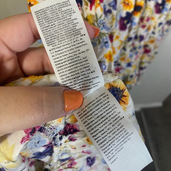 Old Navy Colorful Sunflower Ruffled Tiered Cami Sundress with Pockets  Sz L - Picture 12 of 15